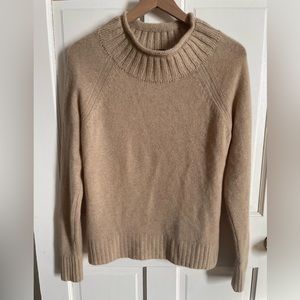 J. Crew 100% Italian Cashmere Camel Brown Sweater